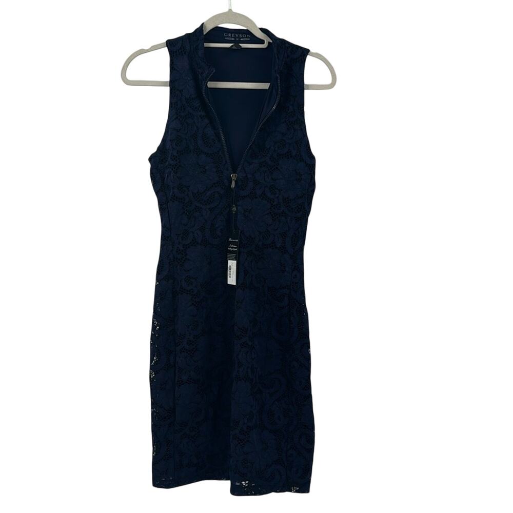 NWT Greyson blue lace Lennox lace dress